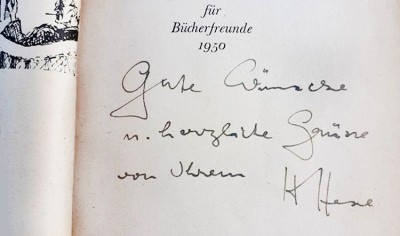 Herman Hese : posveta i svojeručni potpis