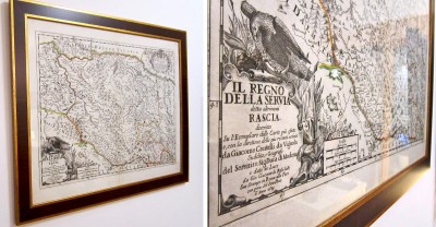 Prva regionalna karta Srbije iz 1689. godine. Đakomo Kanteli de Vinjola